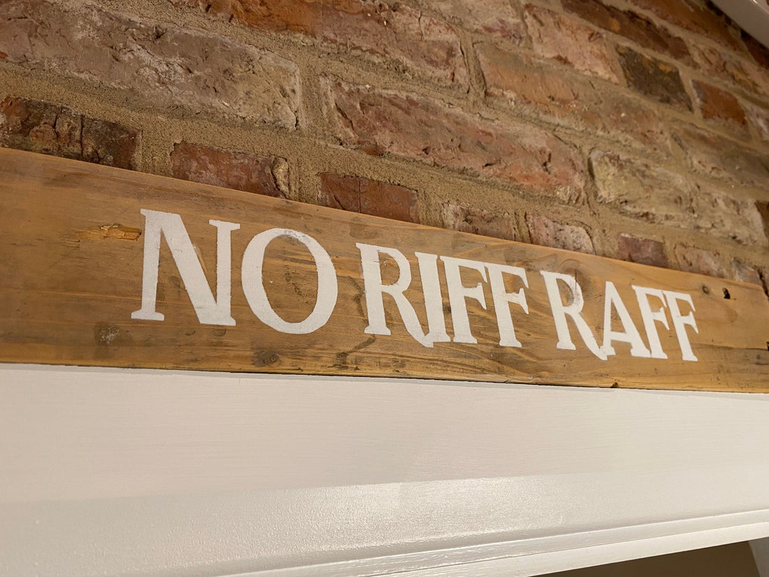 It’s a sign: No riff raff and other ideas