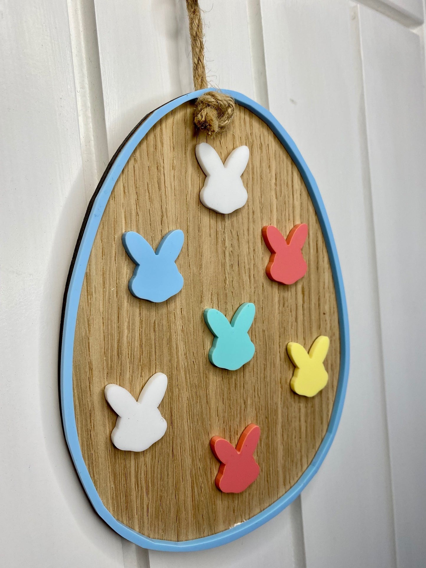 Hanging bunny easter egg