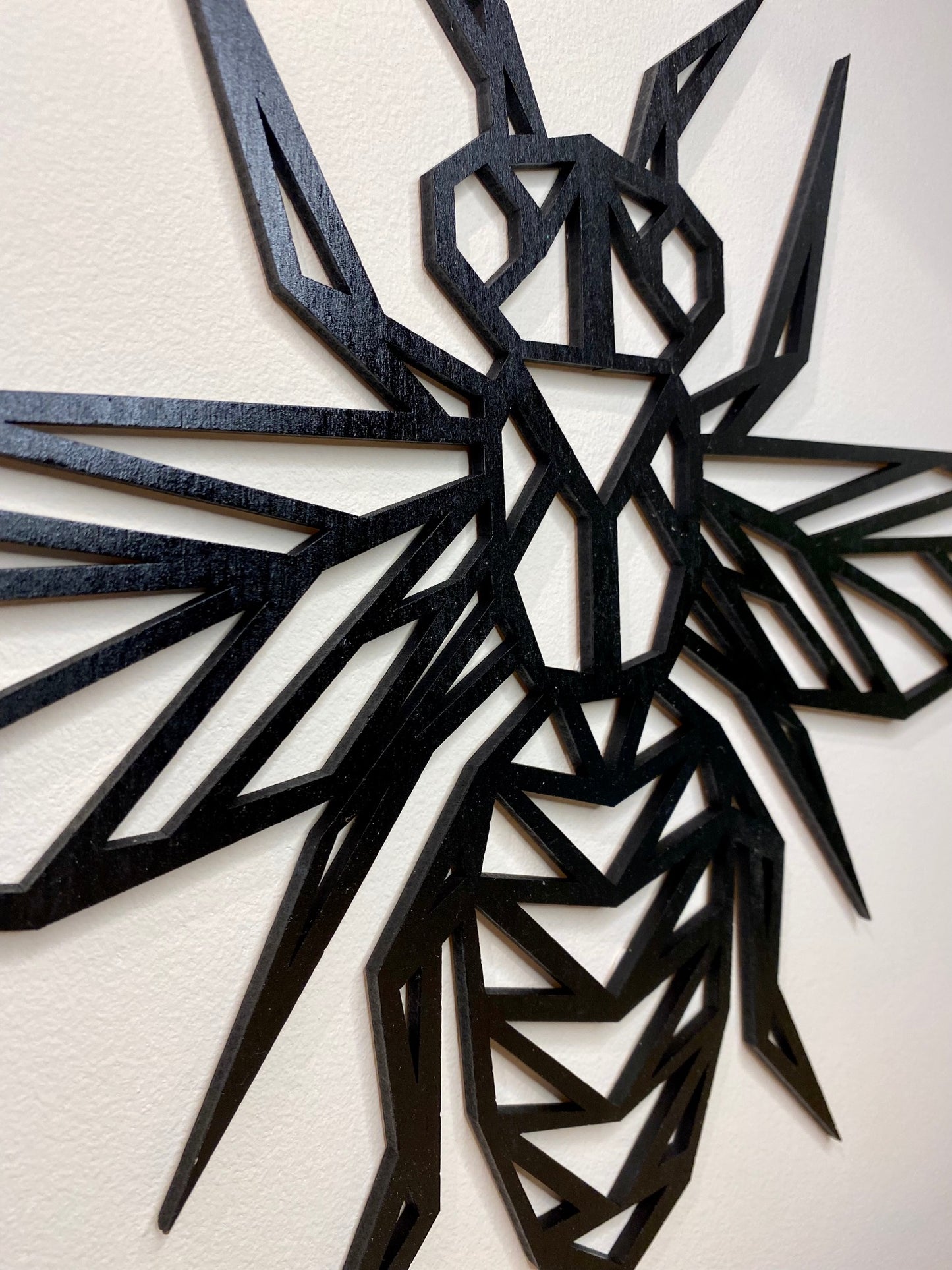 Geometric bee wall art