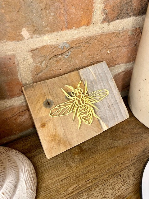 Rustic geometric Bee board