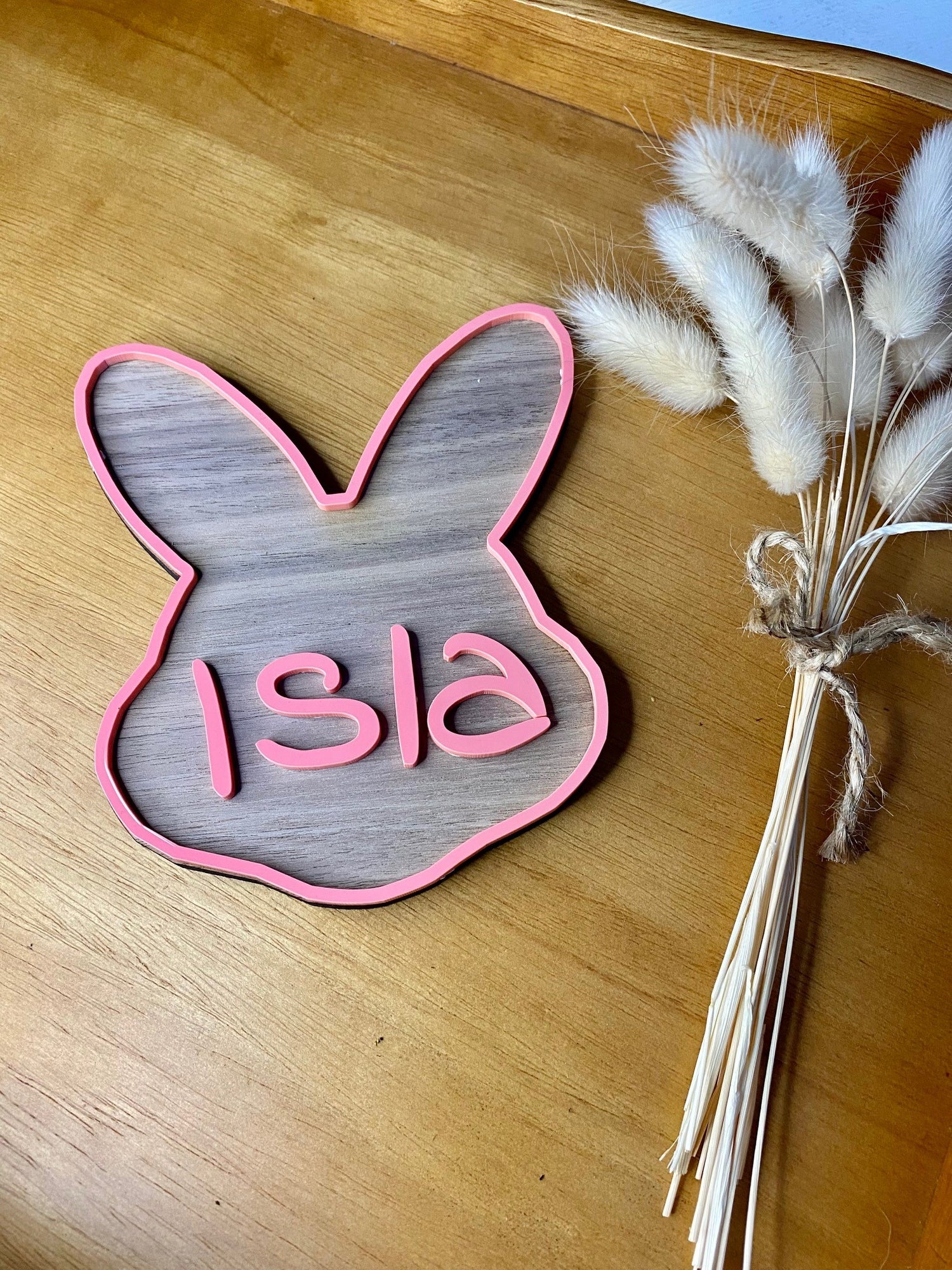 Name Sign For Rabbit Bunny name sign – Etched on The Wolds