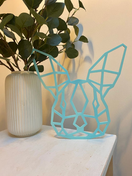 Geometric bunny wall art