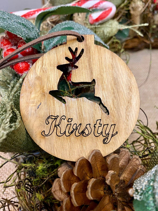 Bespoke reindeer bauble