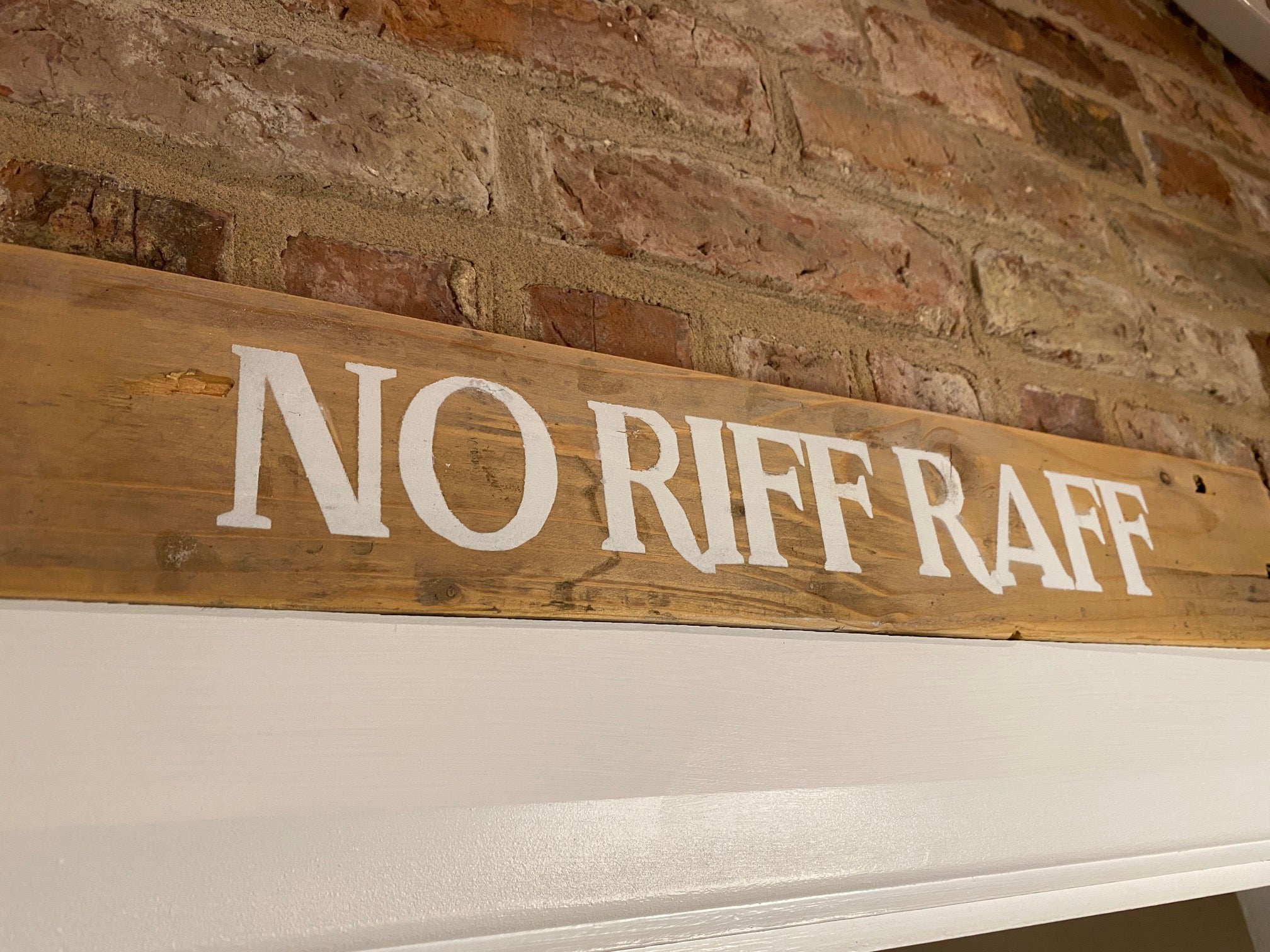 No Riff Raff Printable Sign Rustic 'NO RIFF RAFF' sign – Etched on The Wolds