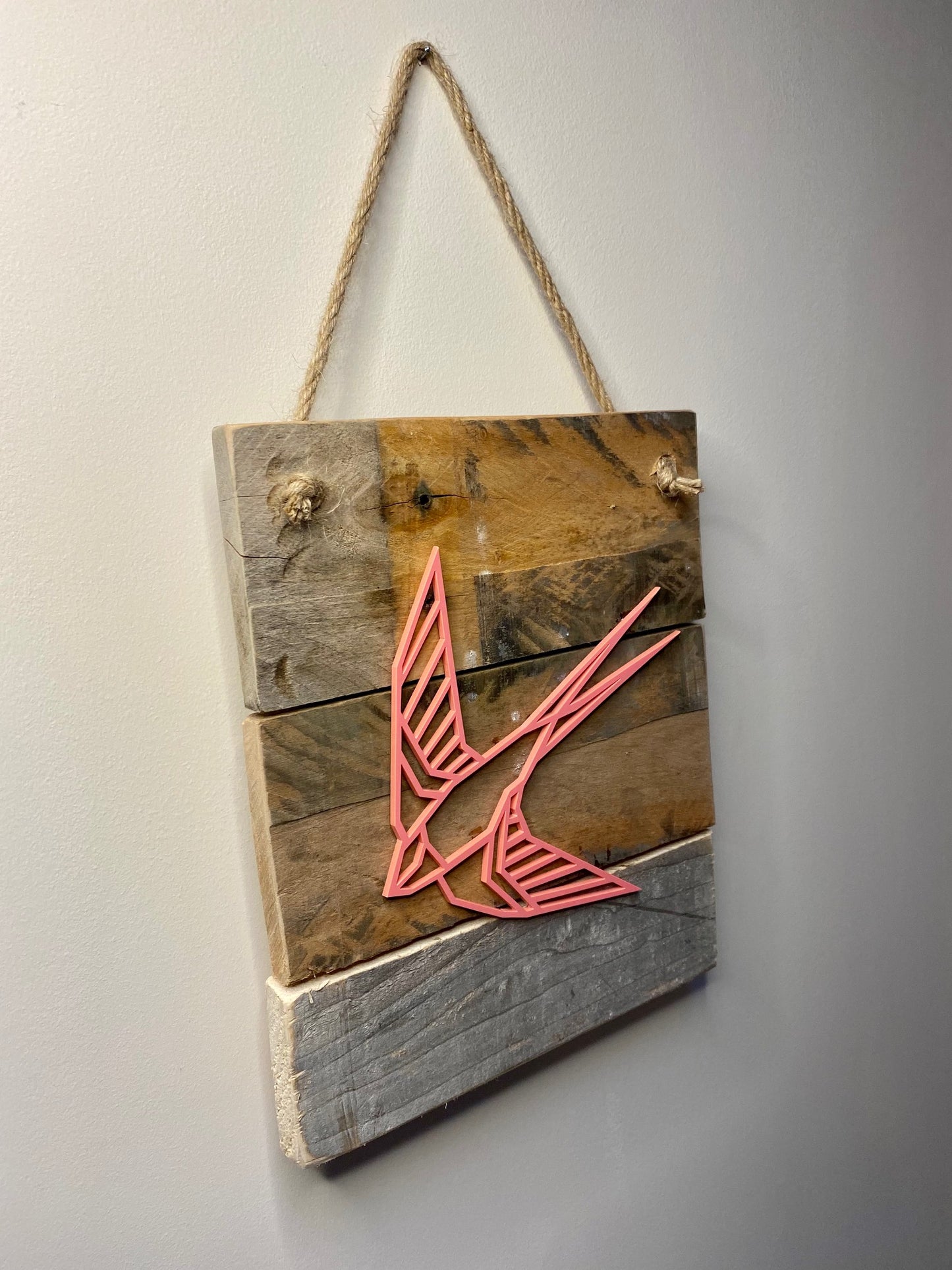 Rustic geometric swallow board