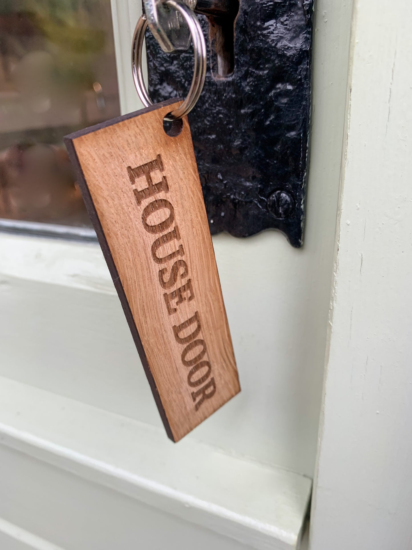 Wooden key ring