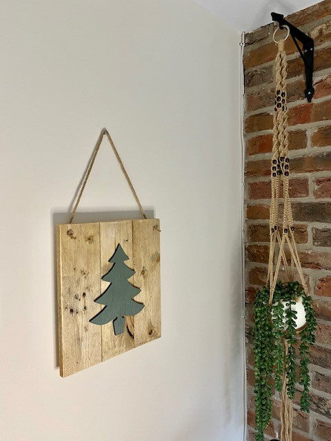 Rustic Christmas tree board